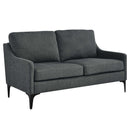 Justin Upholstered Fabric Loveseat