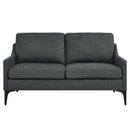 Justin Upholstered Fabric Loveseat