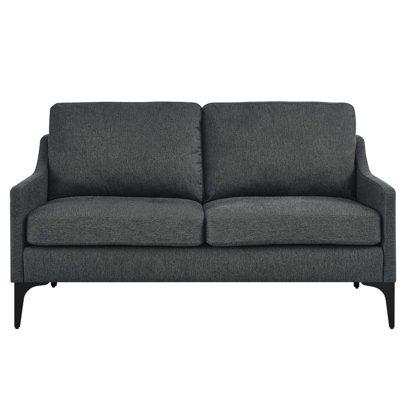 Justin Upholstered Fabric Loveseat