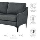 Justin Upholstered Fabric Loveseat