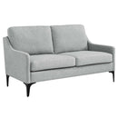 Justin Upholstered Fabric Loveseat