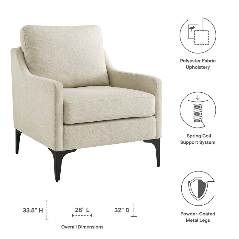 Justin Upholstered Fabric Armchair