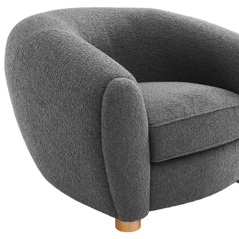 Teagan Boucle Upholstered Fabric Armchair
