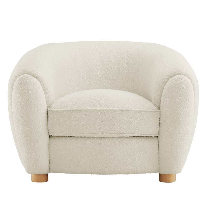 Teagan Boucle Upholstered Fabric Armchair