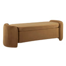 Scarlet Upholstered Performance Velvet Bench