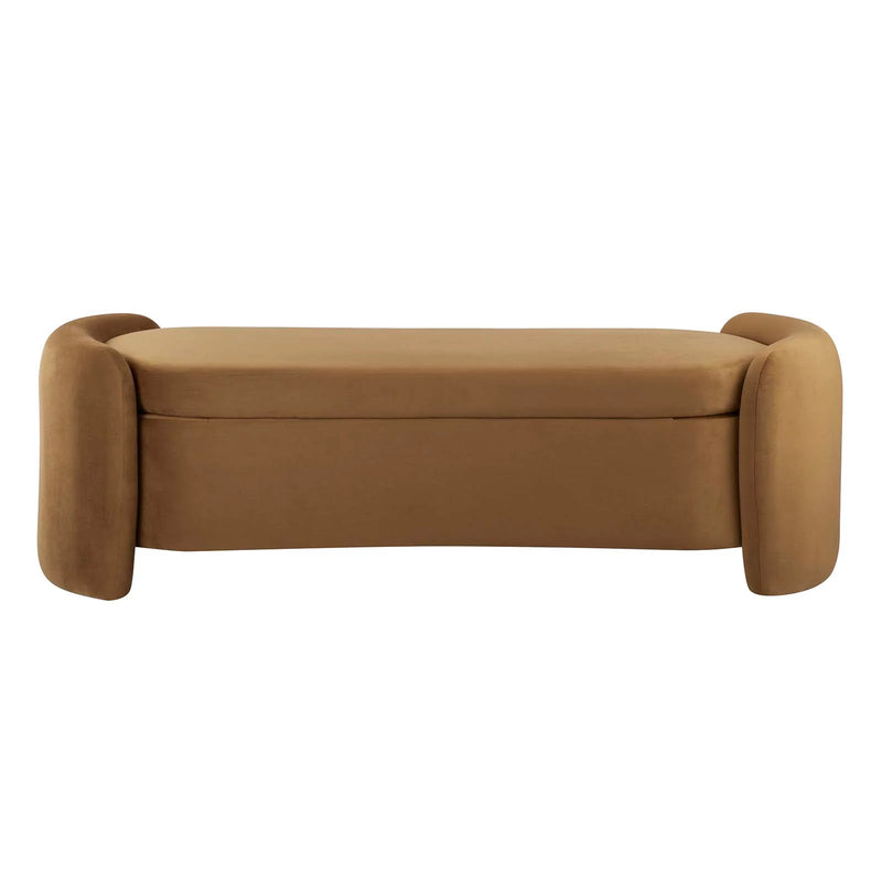 Scarlet Upholstered Performance Velvet Bench