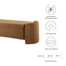 Scarlet Upholstered Performance Velvet Bench