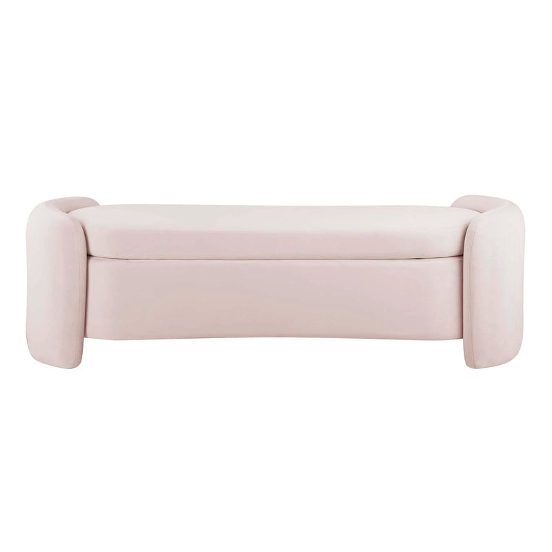 Scarlet Upholstered Performance Velvet Bench