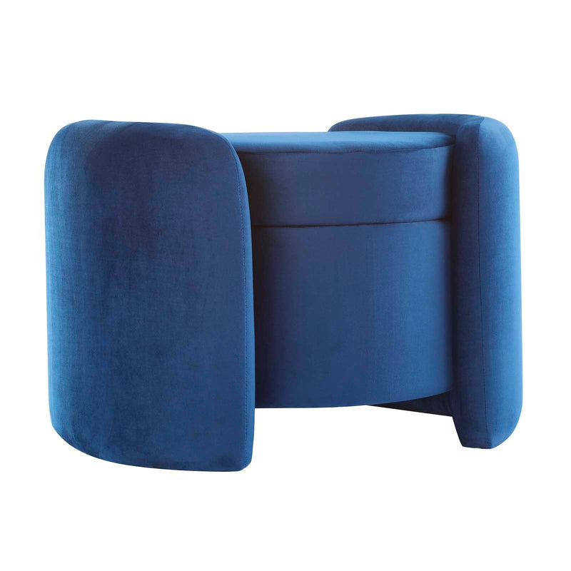 Scarlet Upholstered Performance Velvet Ottoman
