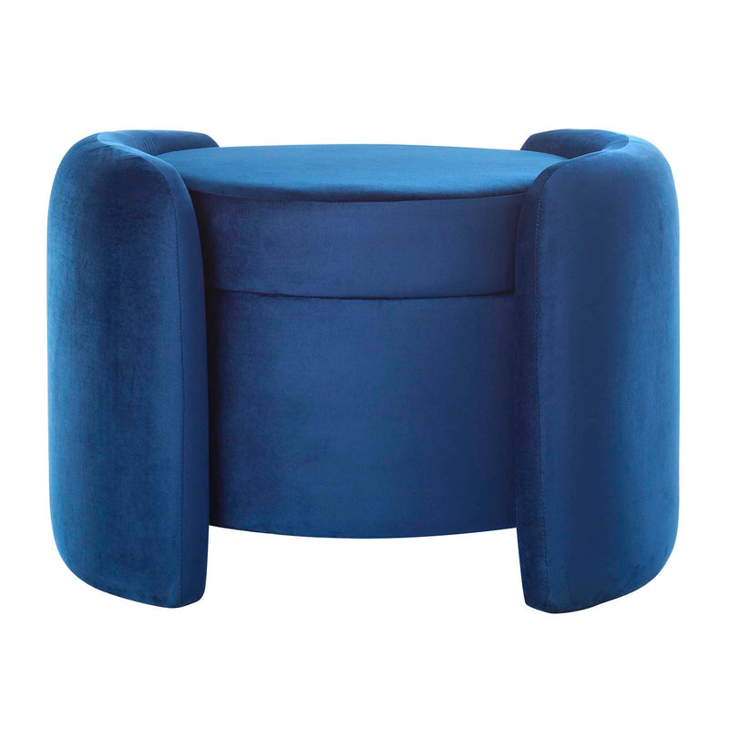 Scarlet Upholstered Performance Velvet Ottoman