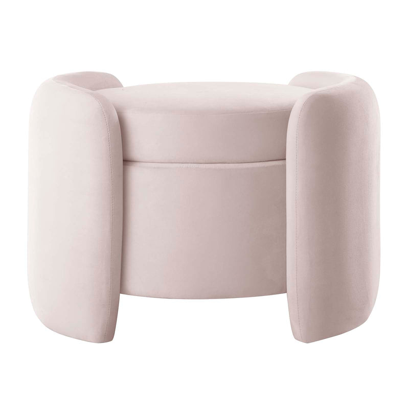 Scarlet Upholstered Performance Velvet Ottoman