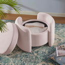 Scarlet Upholstered Performance Velvet Ottoman