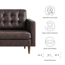 Jackson Tufted Vegan Leather Sofa