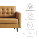 Jackson Tufted Vegan Leather Sofa