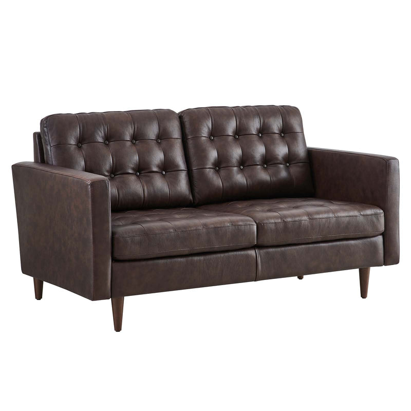 Jackson Tufted Vegan Leather Loveseat