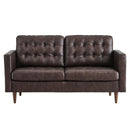 Jackson Tufted Vegan Leather Loveseat