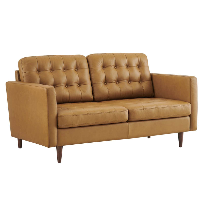 Jackson Tufted Vegan Leather Loveseat