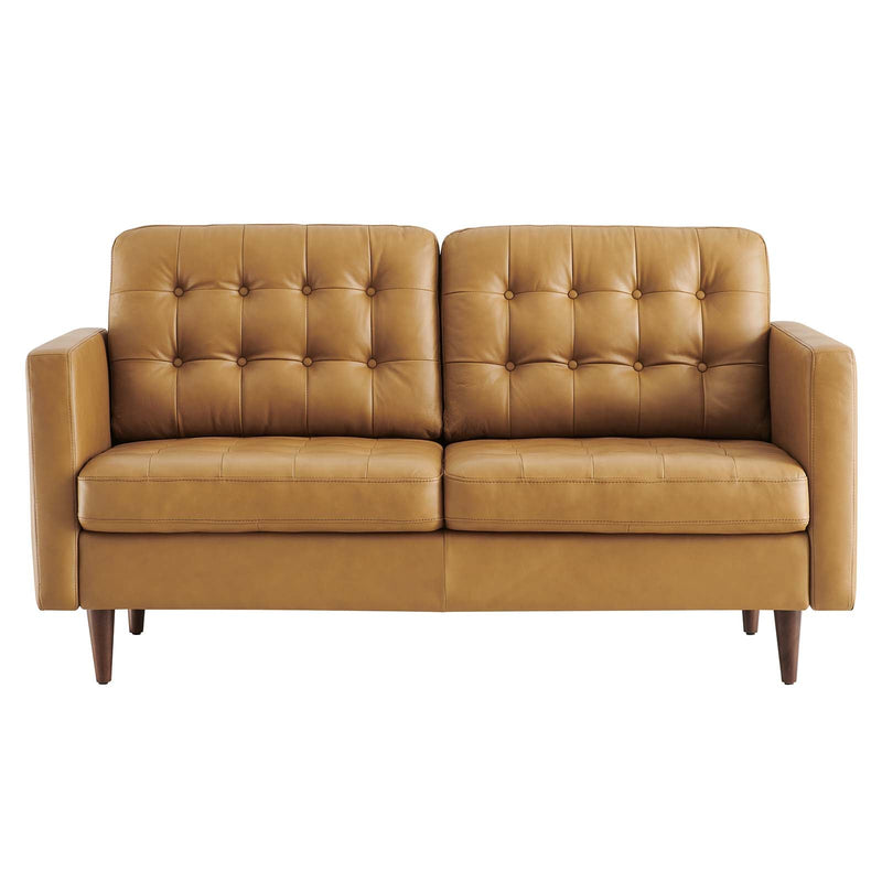 Jackson Tufted Vegan Leather Loveseat