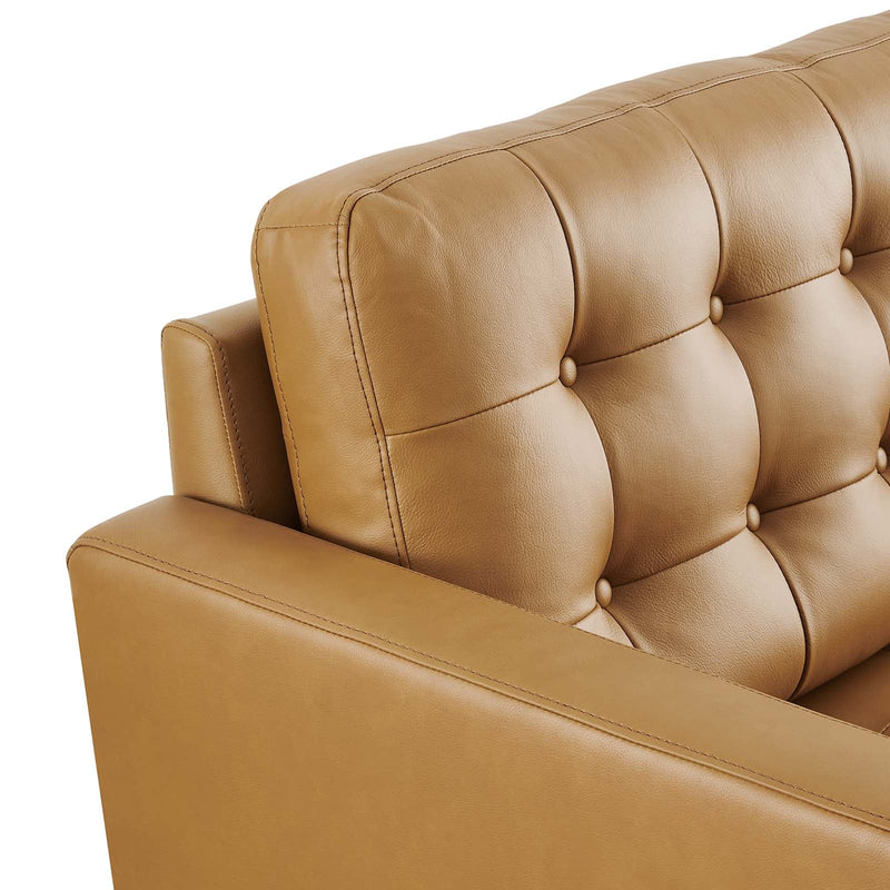 Jackson Tufted Vegan Leather Loveseat