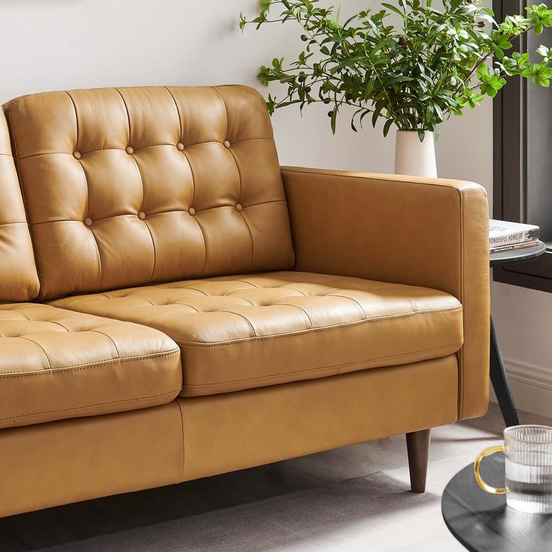 Jackson Tufted Vegan Leather Loveseat