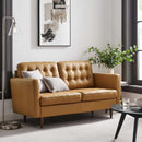Jackson Tufted Vegan Leather Loveseat