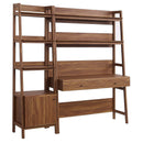 Raul 2-Piece Wood Office Desk and Bookshelf