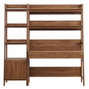 Raul 2-Piece Wood Office Desk and Bookshelf