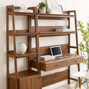 Raul 2-Piece Wood Office Desk and Bookshelf