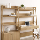 Raul 2-Piece Wood Office Desk and Bookshelf
