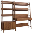 Raul 2-Piece Wood Office Desk and Bookshelf