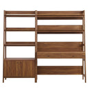 Raul 2-Piece Wood Office Desk and Bookshelf