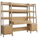 Raul 3-Piece Wood Office Desk and Bookshelf