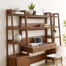 Raul 3-Piece Wood Office Desk and Bookshelf