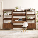 Raul 3-Piece Wood Office Desk and Bookshelf