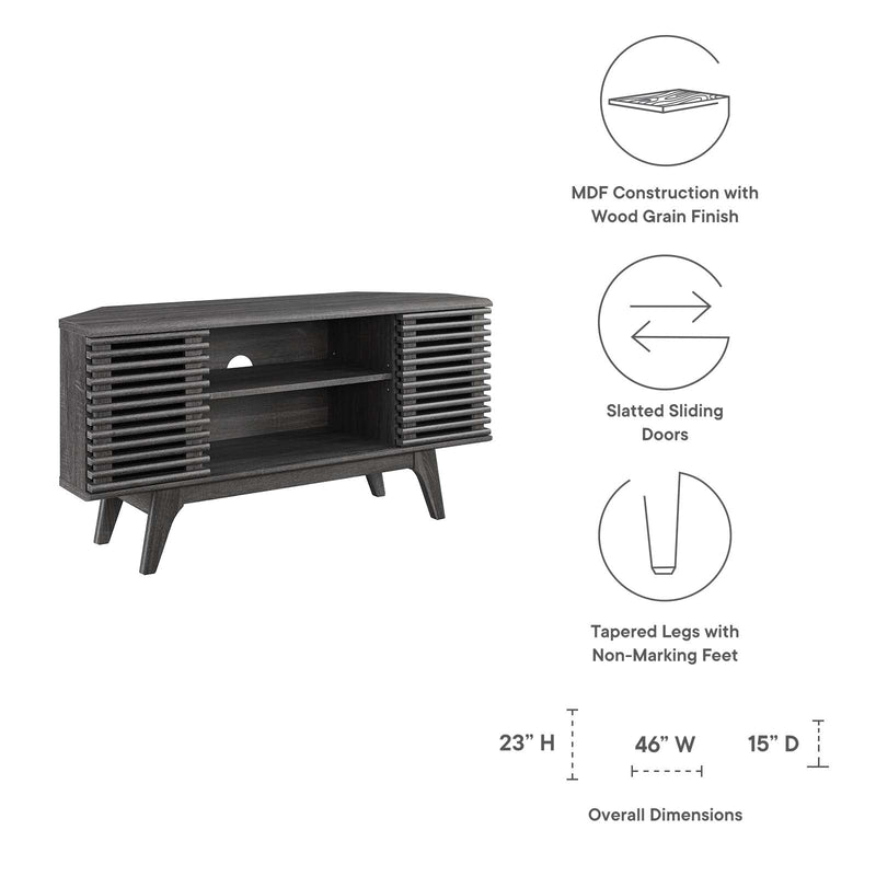 Quincya 46" Corner TV Stand