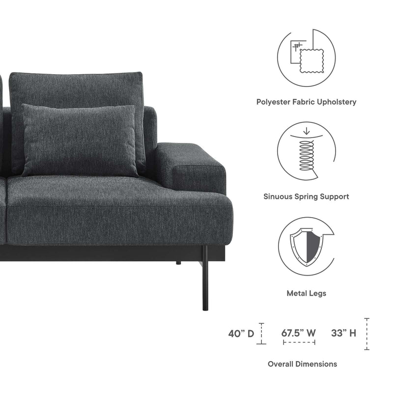 Nicolas Upholstered Fabric Loveseat