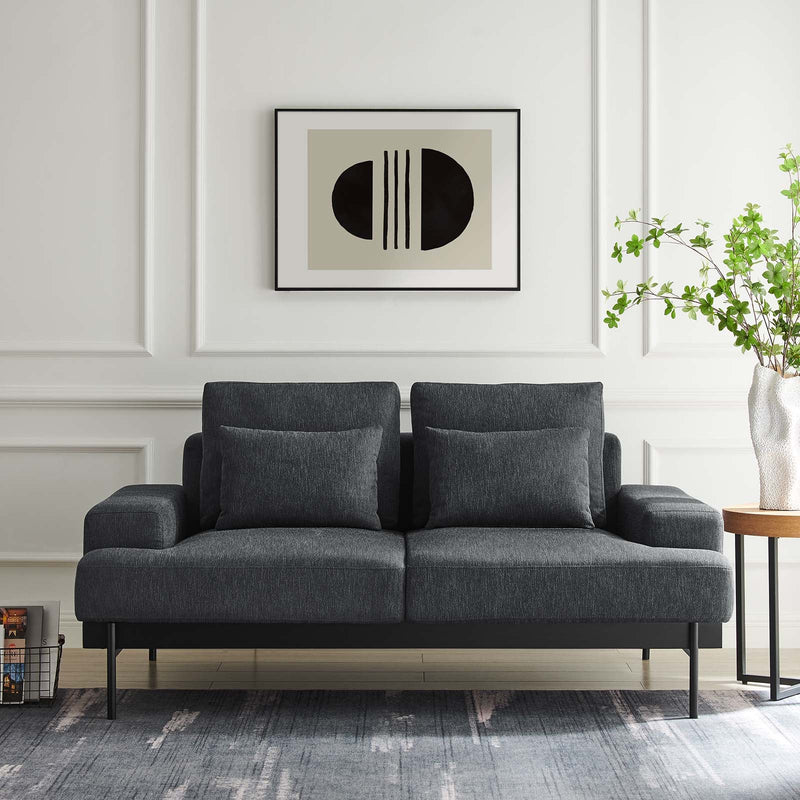 Nicolas Upholstered Fabric Loveseat