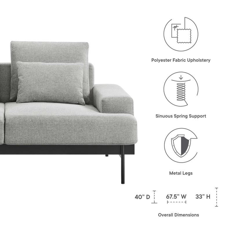 Nicolas Upholstered Fabric Loveseat