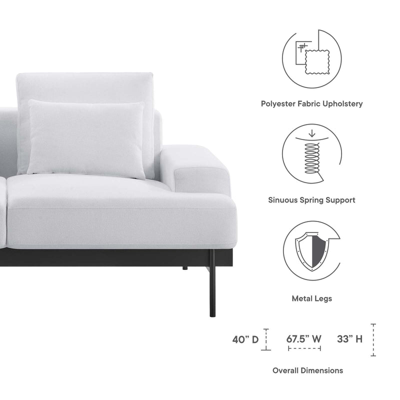 Nicolas Upholstered Fabric Loveseat