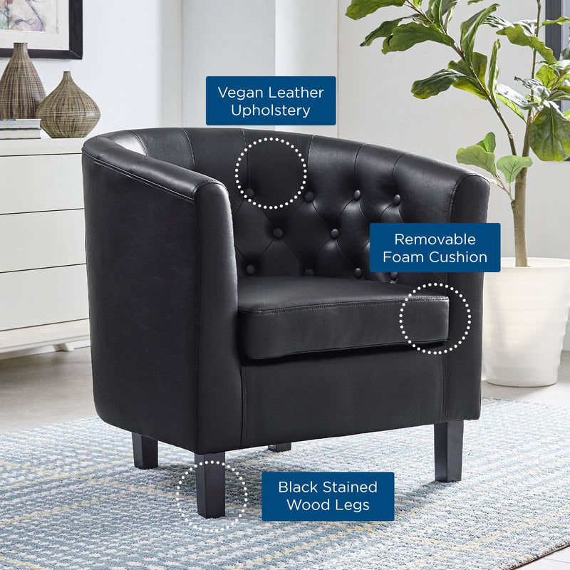 Jamal Upholstered Vinyl Armchair