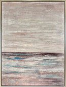 38" x 50" Original Abstract Acrylic Wall Art in Metalisized Silver MDF Floating Infinity Edge Frame