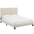 Brianna Tufted Button Upholstered Fabric Platform Bed