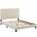 Brianna Tufted Button Upholstered Fabric Platform Bed