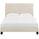 Brianna Tufted Button Upholstered Fabric Platform Bed