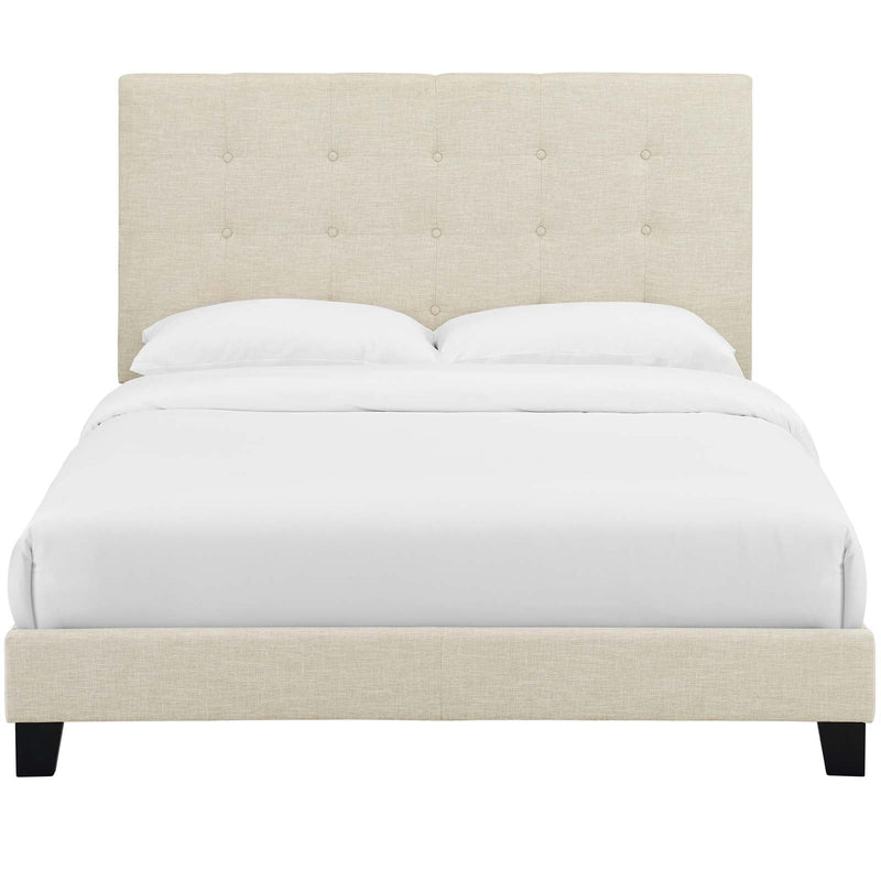 Brianna Tufted Button Upholstered Fabric Platform Bed