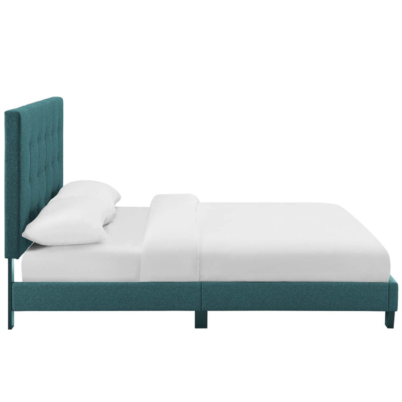 Brianna Tufted Button Upholstered Fabric Platform Bed
