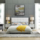 Brianna Tufted Button Upholstered Fabric Platform Bed
