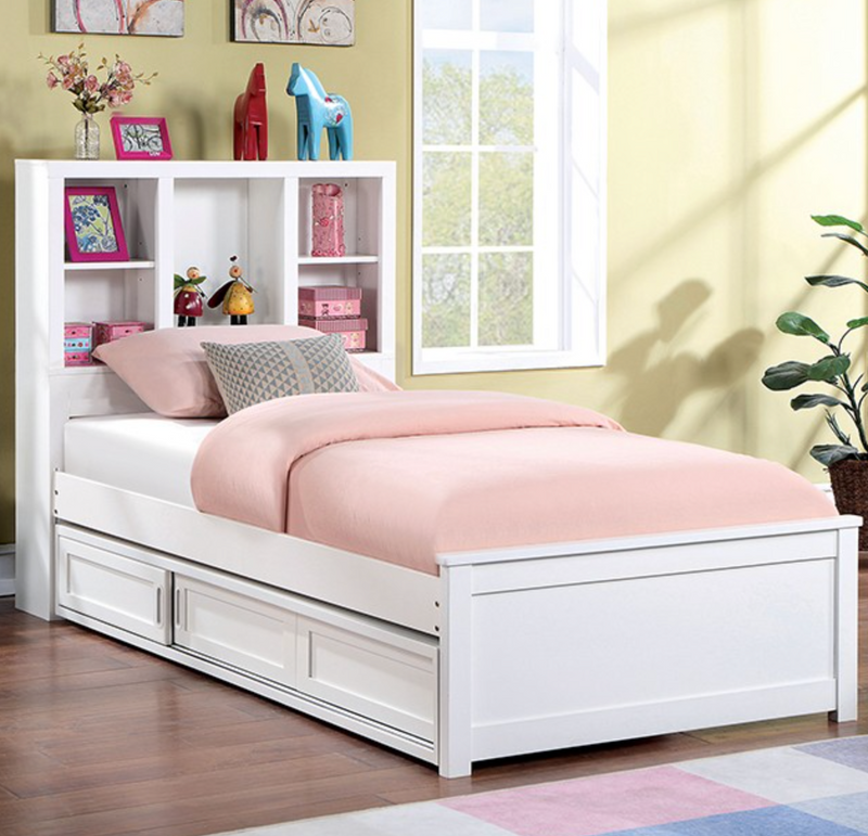Simply Clean White Wooden Bed