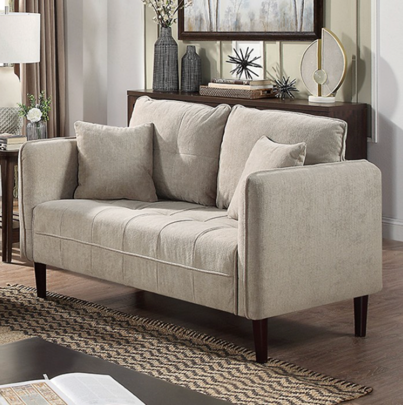 Sandalwood Cashmere Furniture of America Lynda Collection by ExceptionalHome Sofa, Loveseat & Club Chair