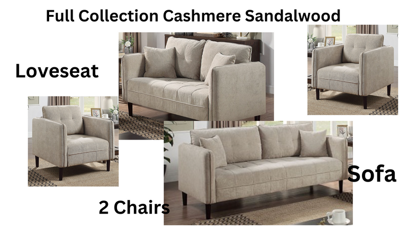 Cashmere Collection by ExceptionalHome Sofa, Loveseat & Club Chair